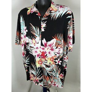 Jaywalker Men's Size XL Hawaiian Shirt Button Up Floral Print 100%-Rayon [E2]